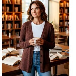 Banana Republic Womens New w/Tags Purple Lightweight Cardigan - Size: Small